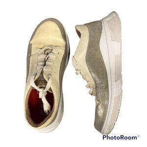 FitFlop Women's Freya Style W90-031 Wedge Athletic Shoes Sneakers Sz 6 Tan Stone